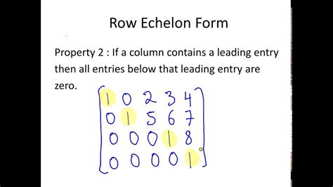 how to write in row echelon form